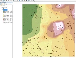 Elevation based on well done sampling