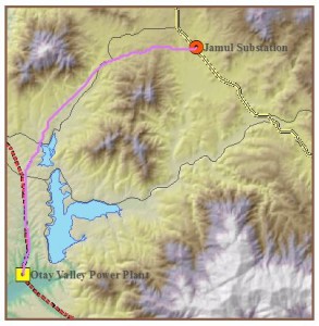 Final map of Path Cost analysis with optimal path shown in violet.