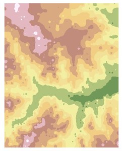 IDW interpolation surface