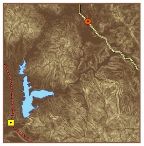 Scaled areas of slope show darkest browns (1) to lightest browns (10).